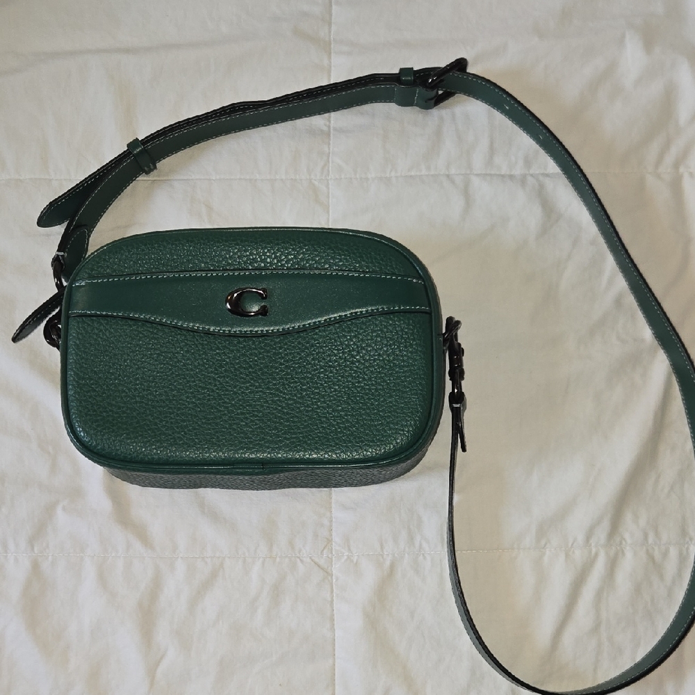 Coach Green Crossbody Bag with Minimalist Design